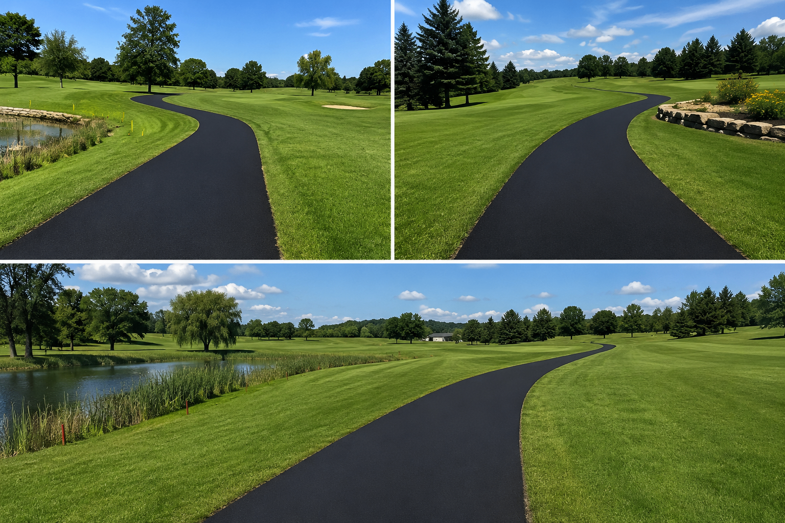 CJ's Asphalt — golf course cart path sealing across Durham & Clarington